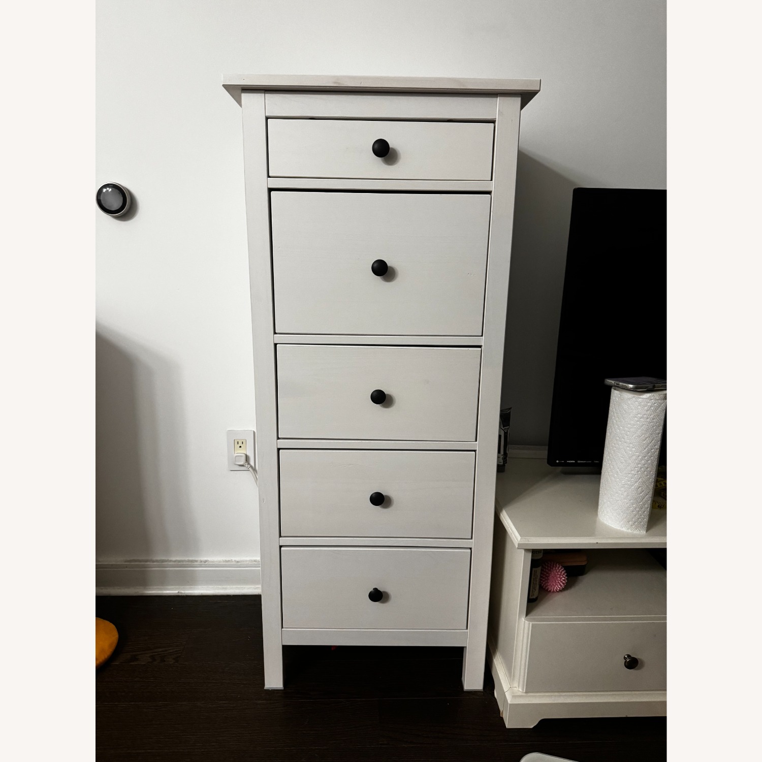 IKEA 5-Drawer White Wood Dresser - image-3