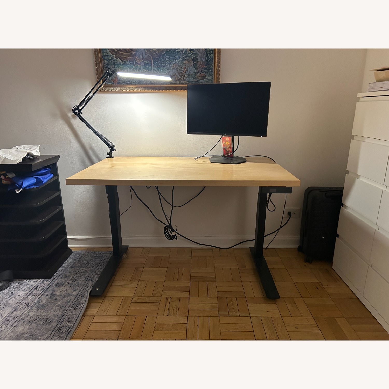 Amazon Custom Made Light Brown Wood Desk - image-3