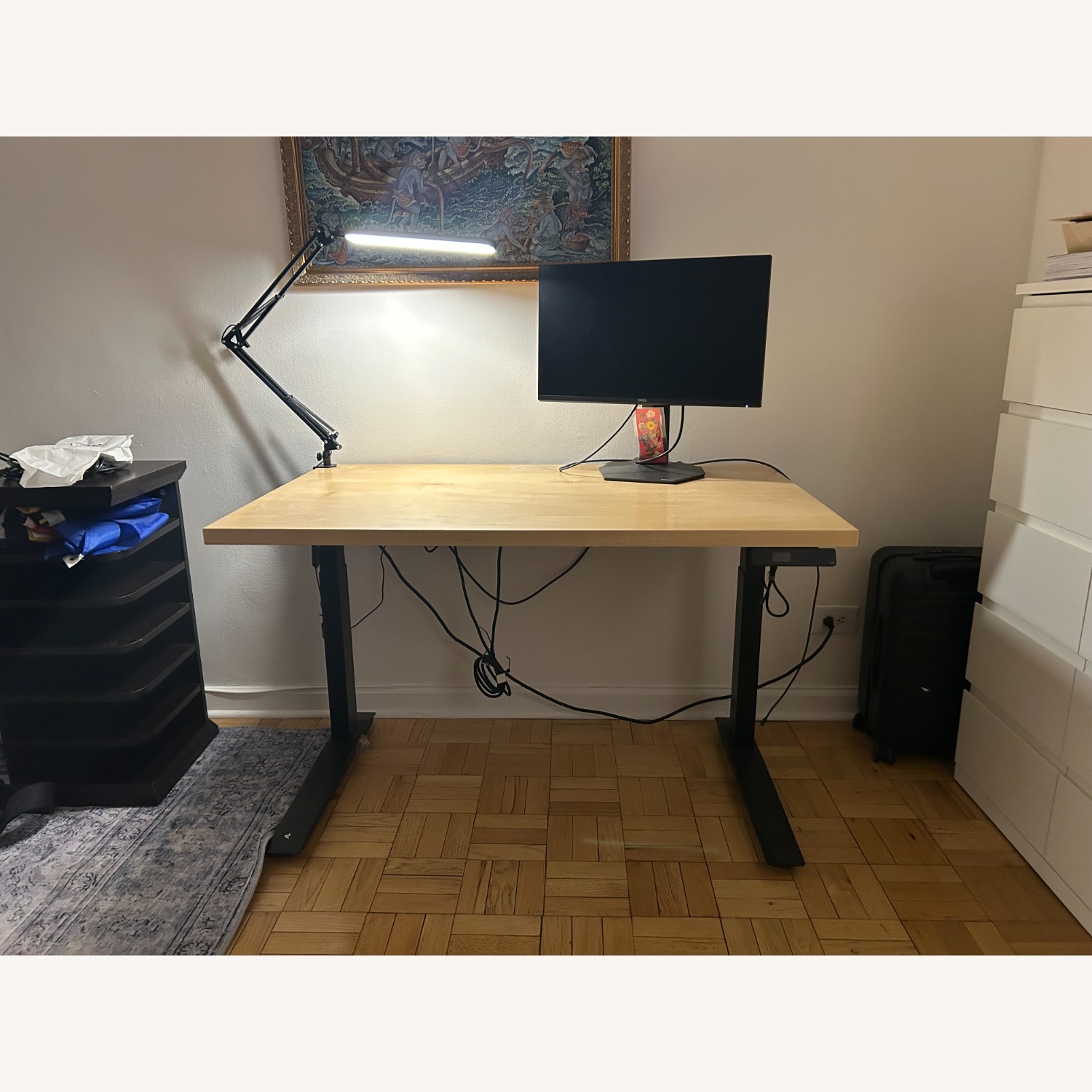 Amazon Custom Made Light Brown Wood Desk - image-2