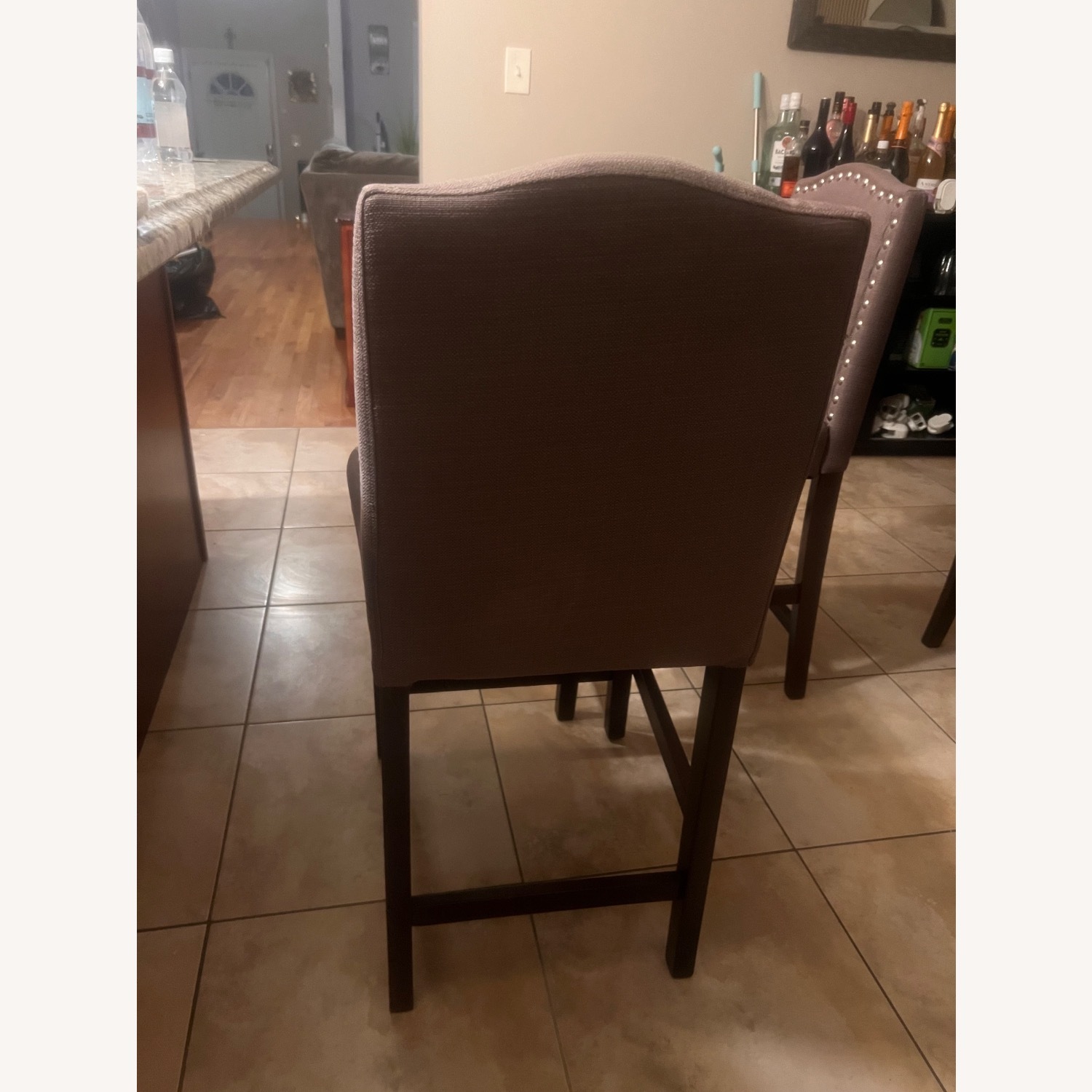 Light Gray Fabric Dining Chairs - image-9