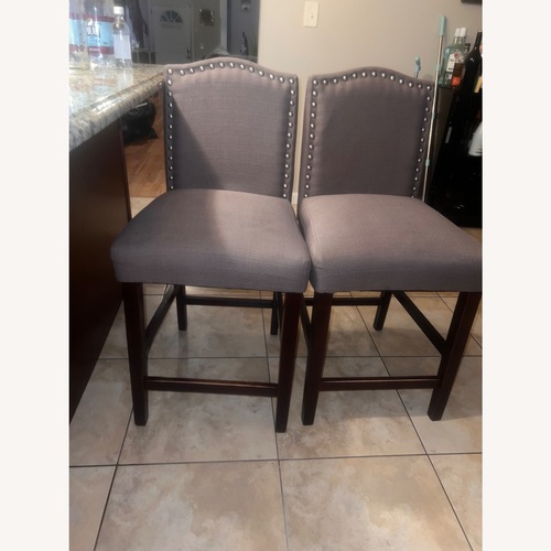 Used Light Gray Fabric Dining Chairs for sale on AptDeco