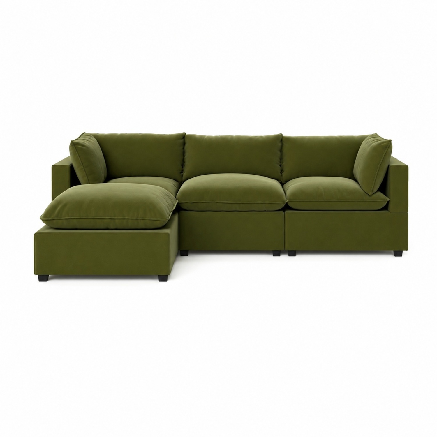 Albany Park Green Velvet 3+ Seater Sofa - image-6
