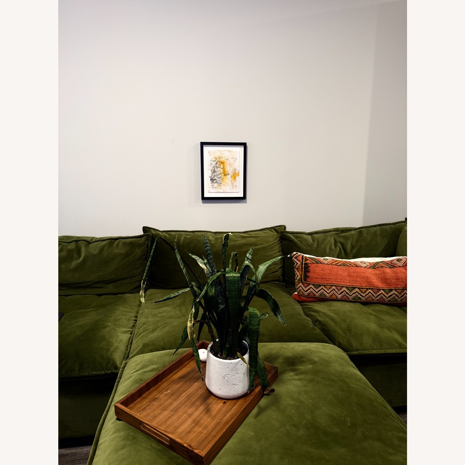 Albany Park Green Velvet 3+ Seater Sofa - image-2