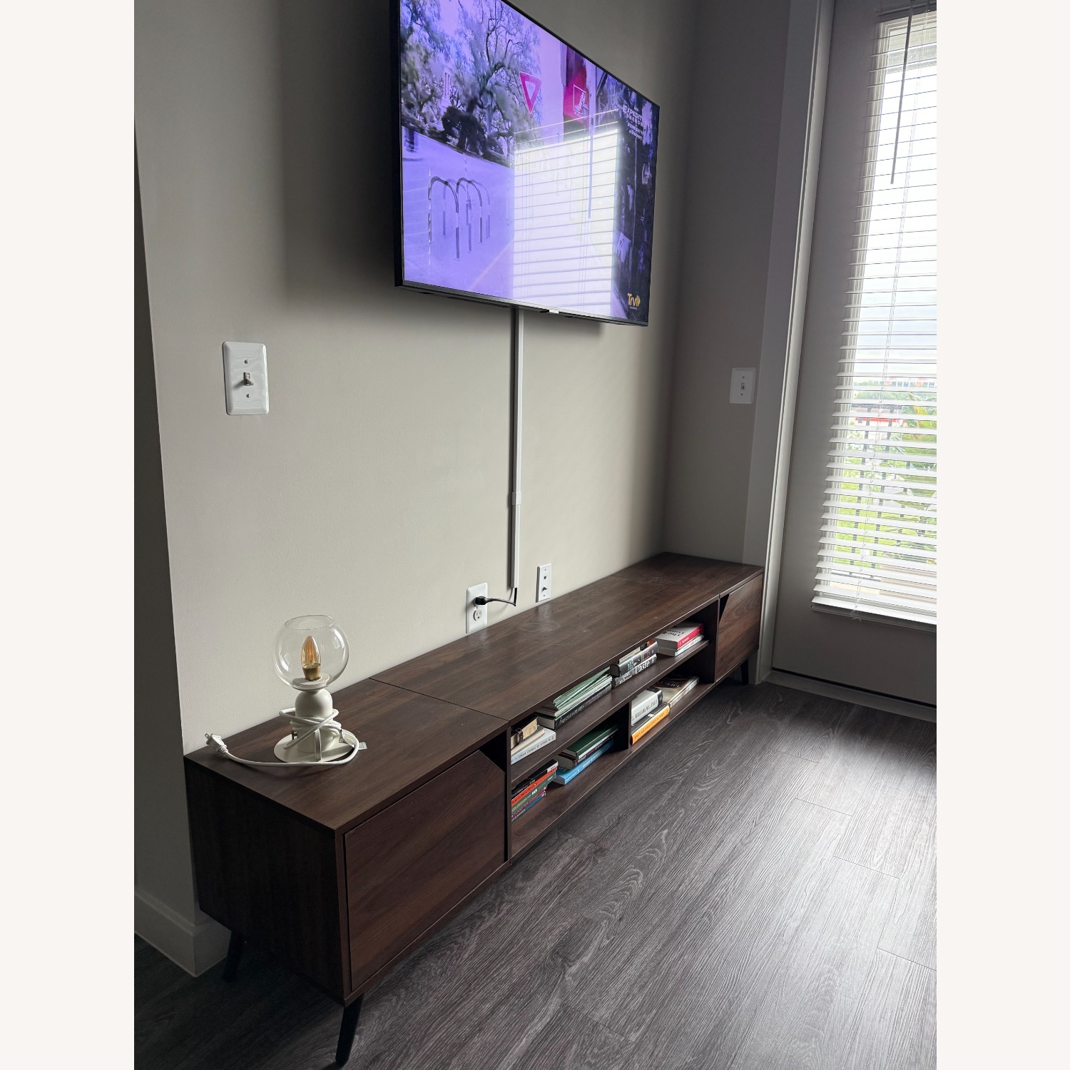 Wayfari 2-Door Minimalist TV Stand with Open Storage - image-2