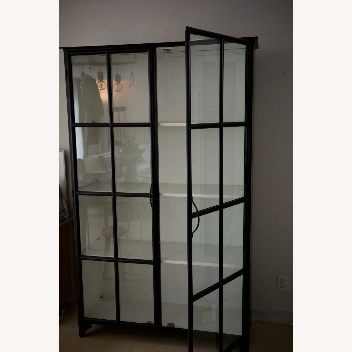 Crate & Barrel Kedzie Black Metal Bookcase - image-3