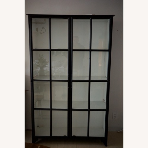 Used Crate & Barrel Kedzie Black Metal Bookcase for sale on AptDeco