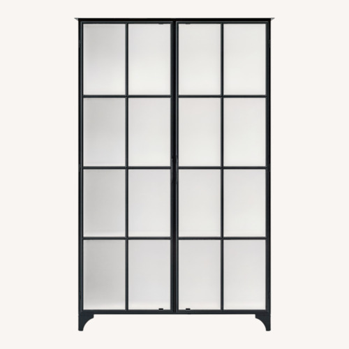 Used Crate & Barrel Kedzie Black Metal Bookcase for sale on AptDeco