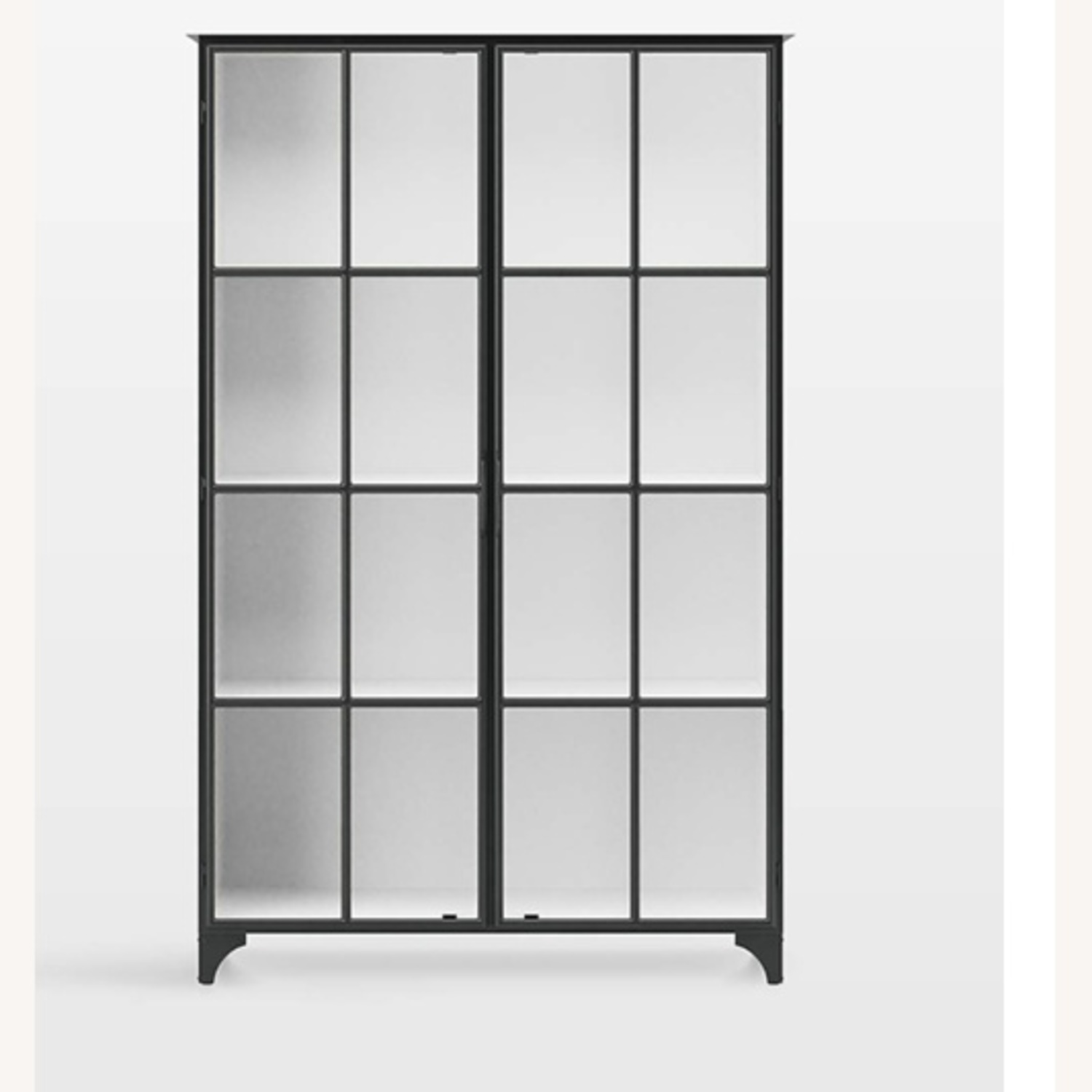 Crate & Barrel Kedzie Black Metal Bookcase - image-4