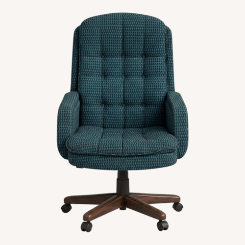 Used Teal Patterned Armchair for sale on AptDeco