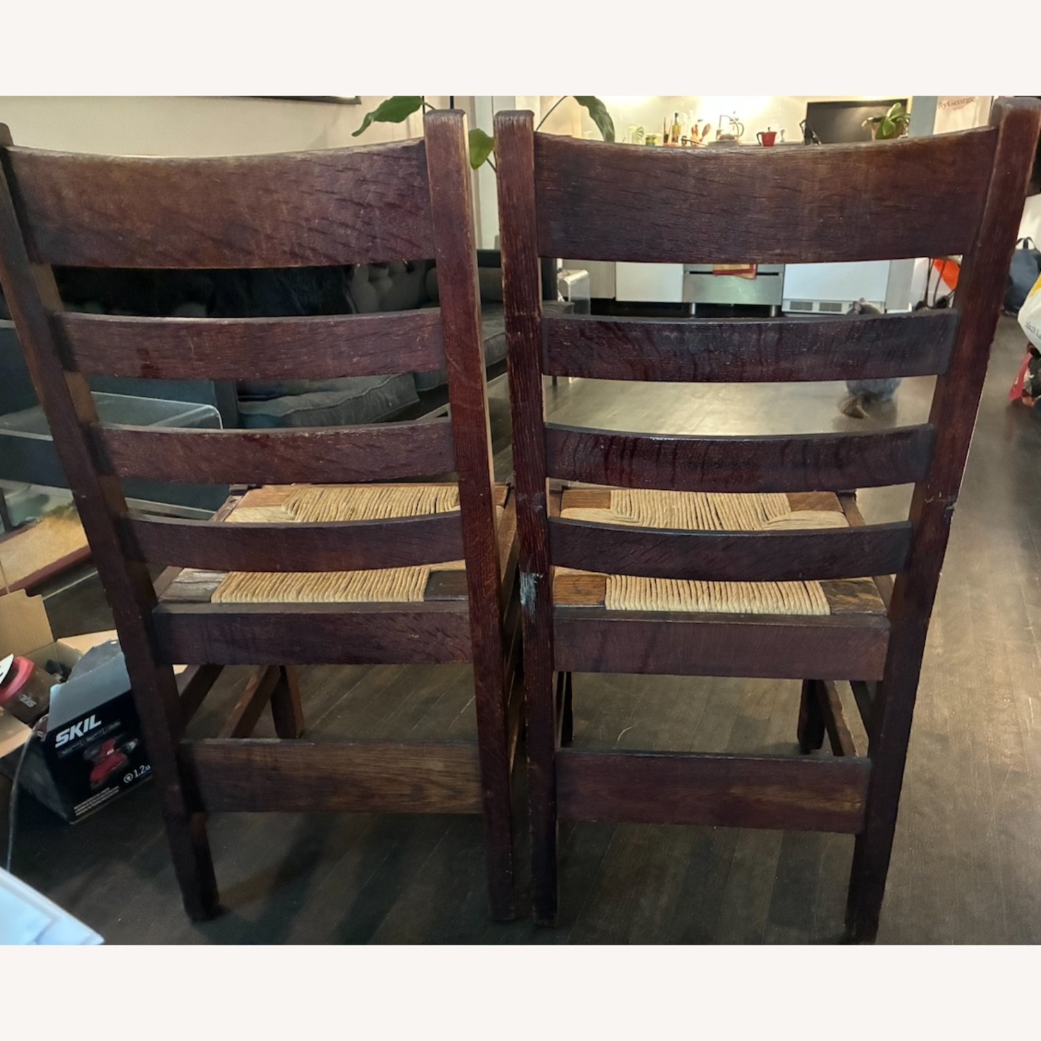 ABC Carpet and Home Dark Brown Dining Chairs - image-4