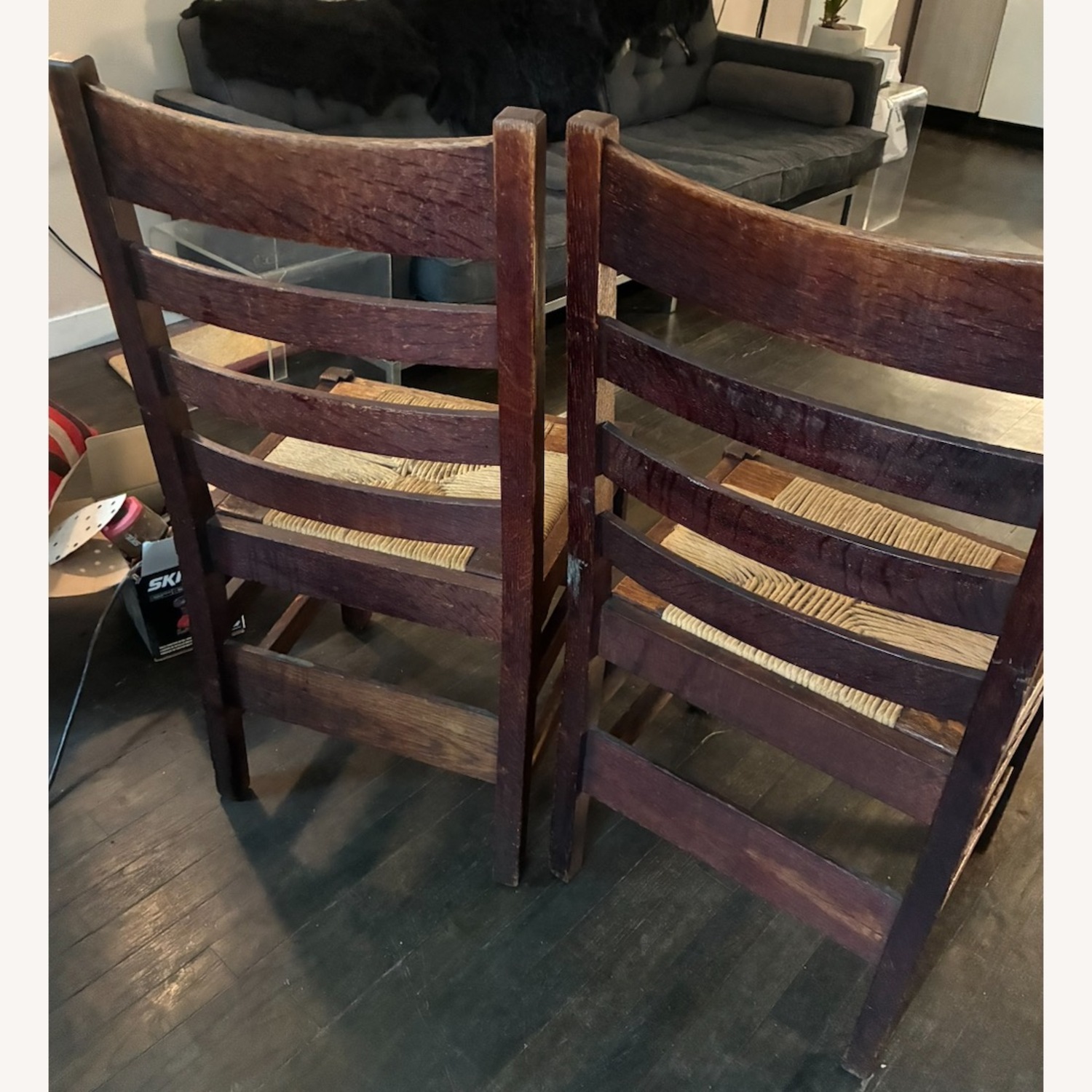 ABC Carpet and Home Dark Brown Dining Chairs - image-3