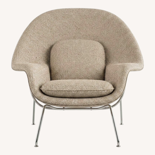 Used Womb Chair Natural Boucle Armchair and Ottoman for sale on AptDeco