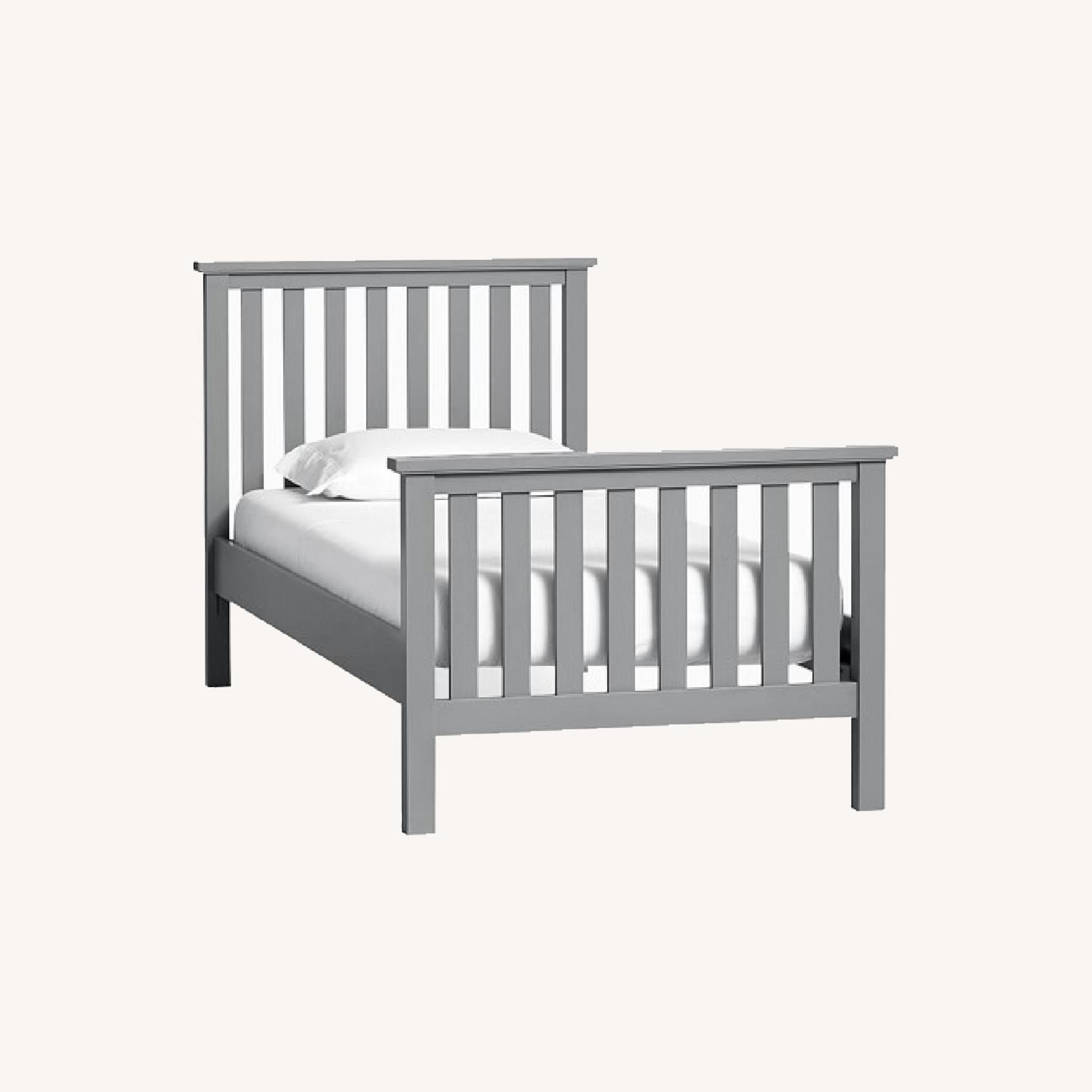 Pottery Barn Kids Elliott Light Gray Wood Twin Bed - image-7