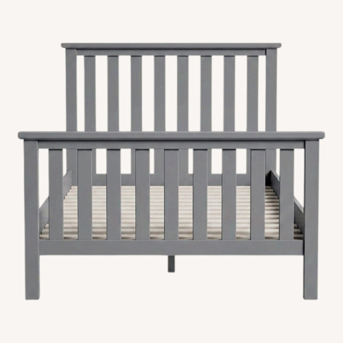 Used Pottery Barn Kids Elliott Light Gray Wood Twin Bed for sale on AptDeco