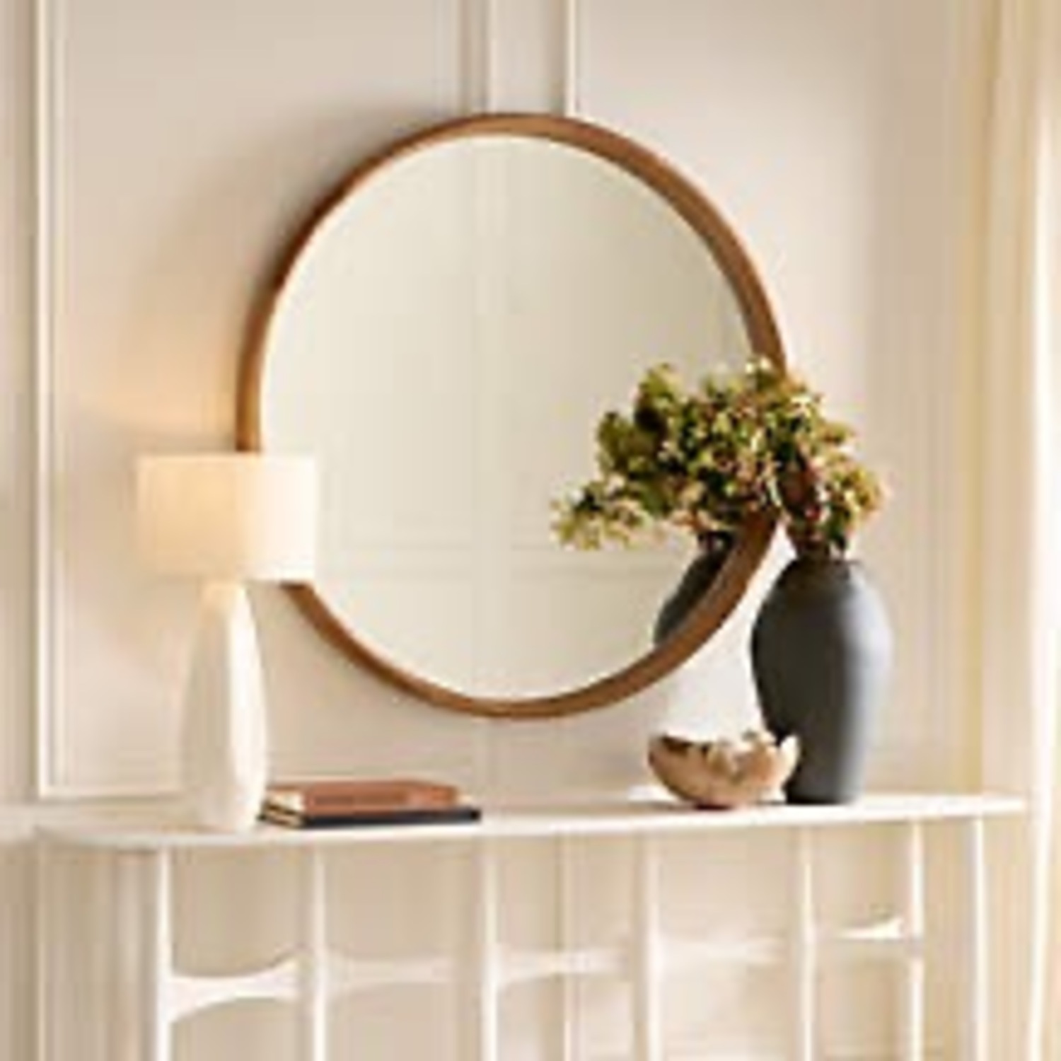 CB2 Saone Ash 48” Round Mirror - image-2
