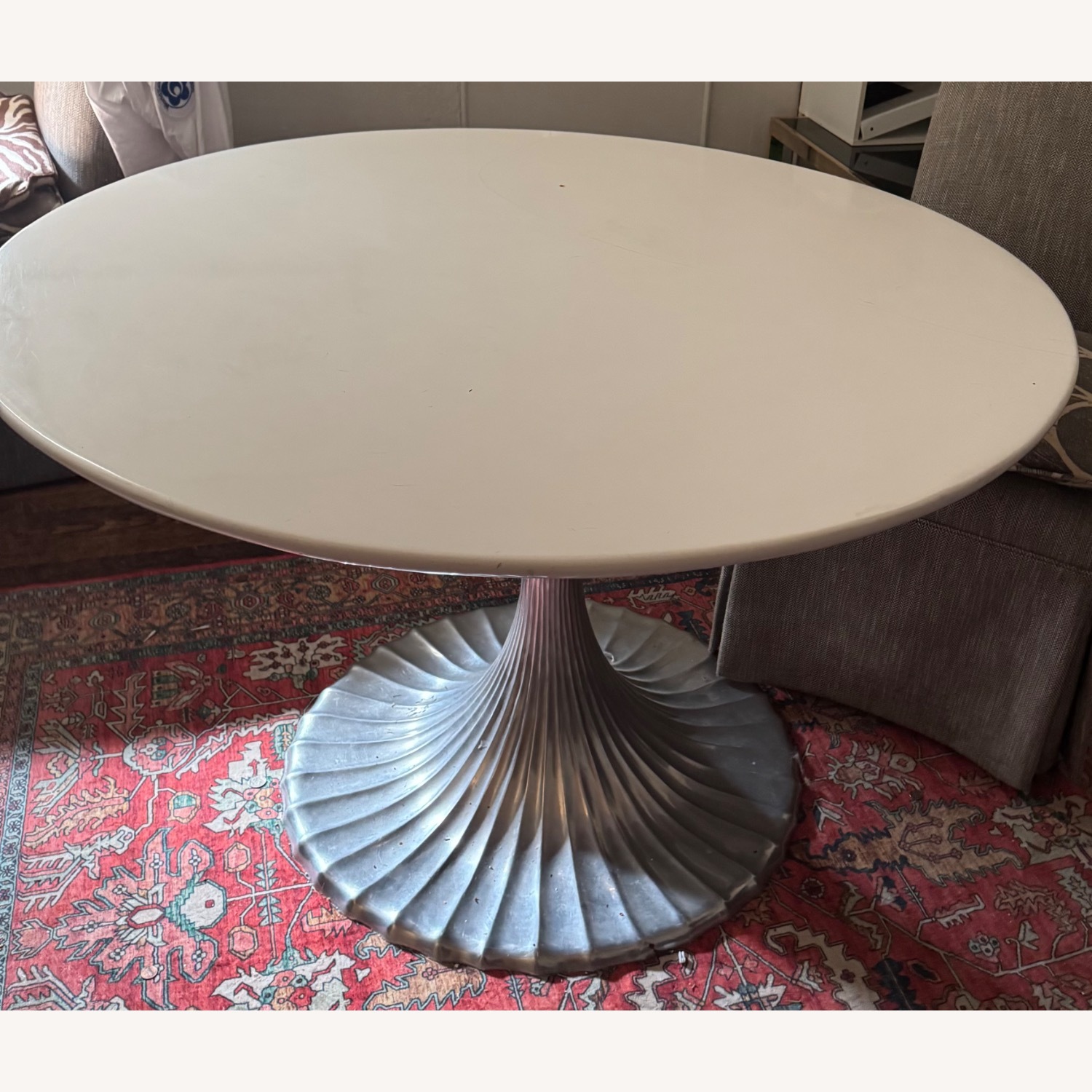 Oly Studio Luca Marble White Marble Dining Table - image-4