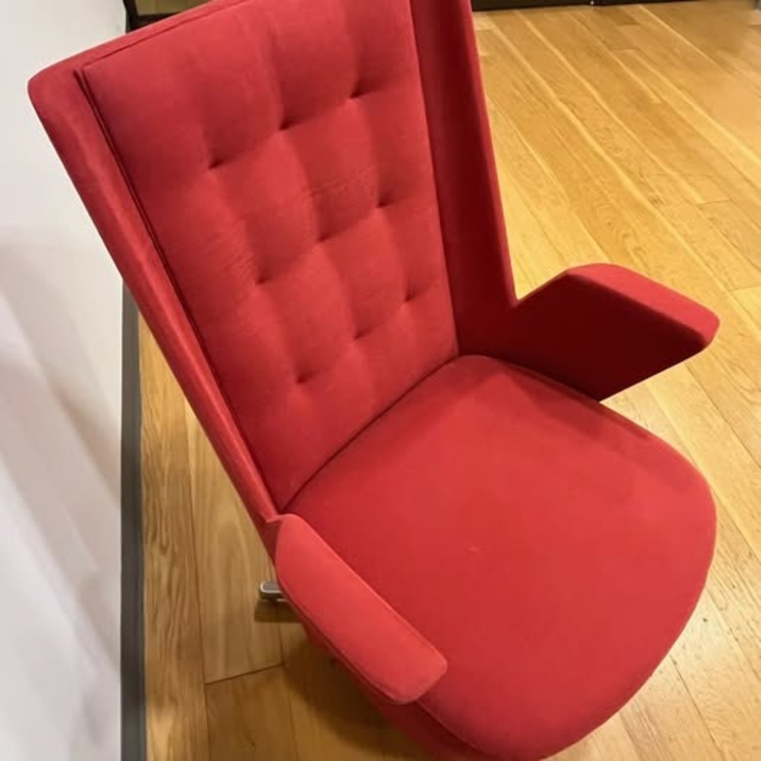 Estel America Red Fabric Accent Chairs - image-3