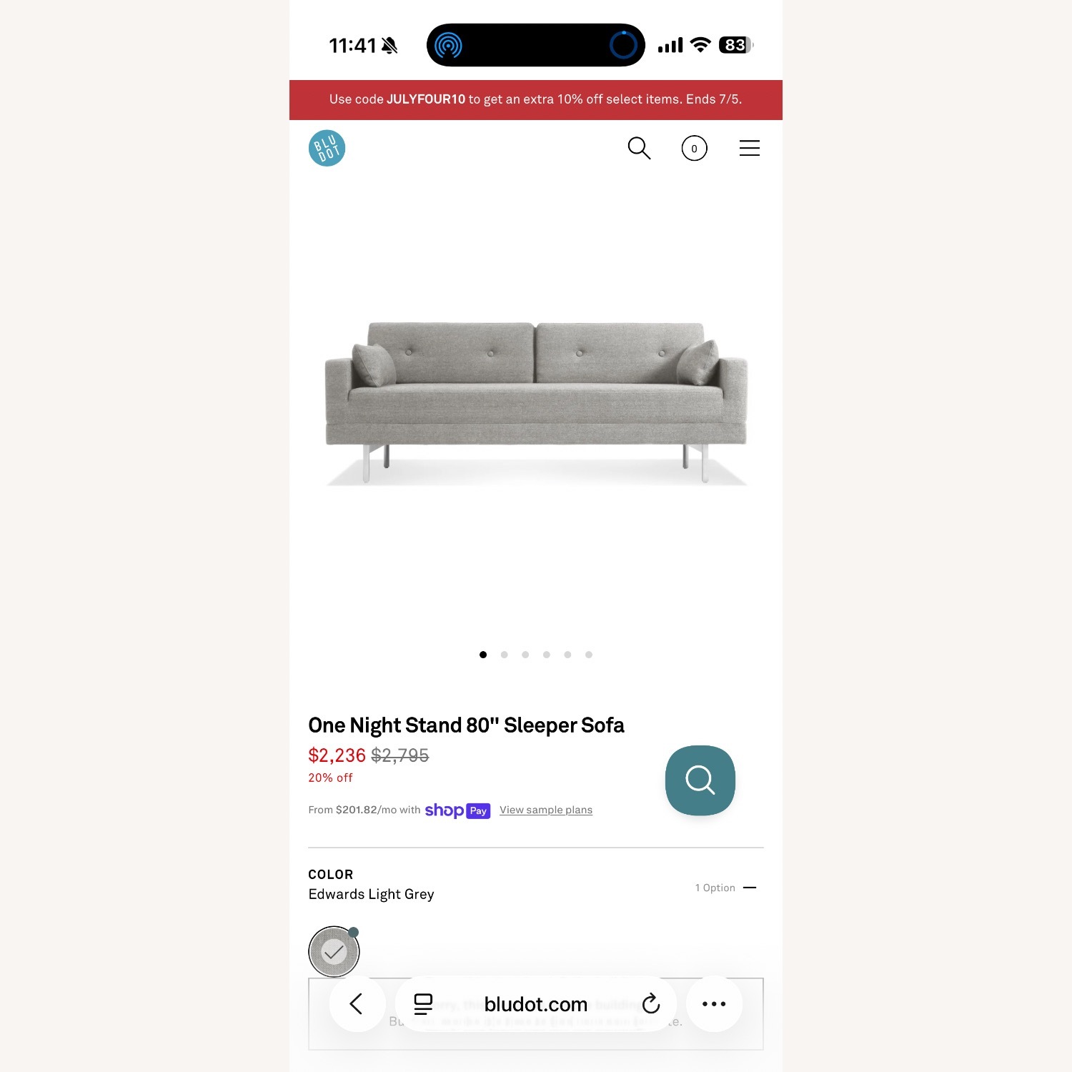 Bllu Dot Sleeper Sofa - image-3
