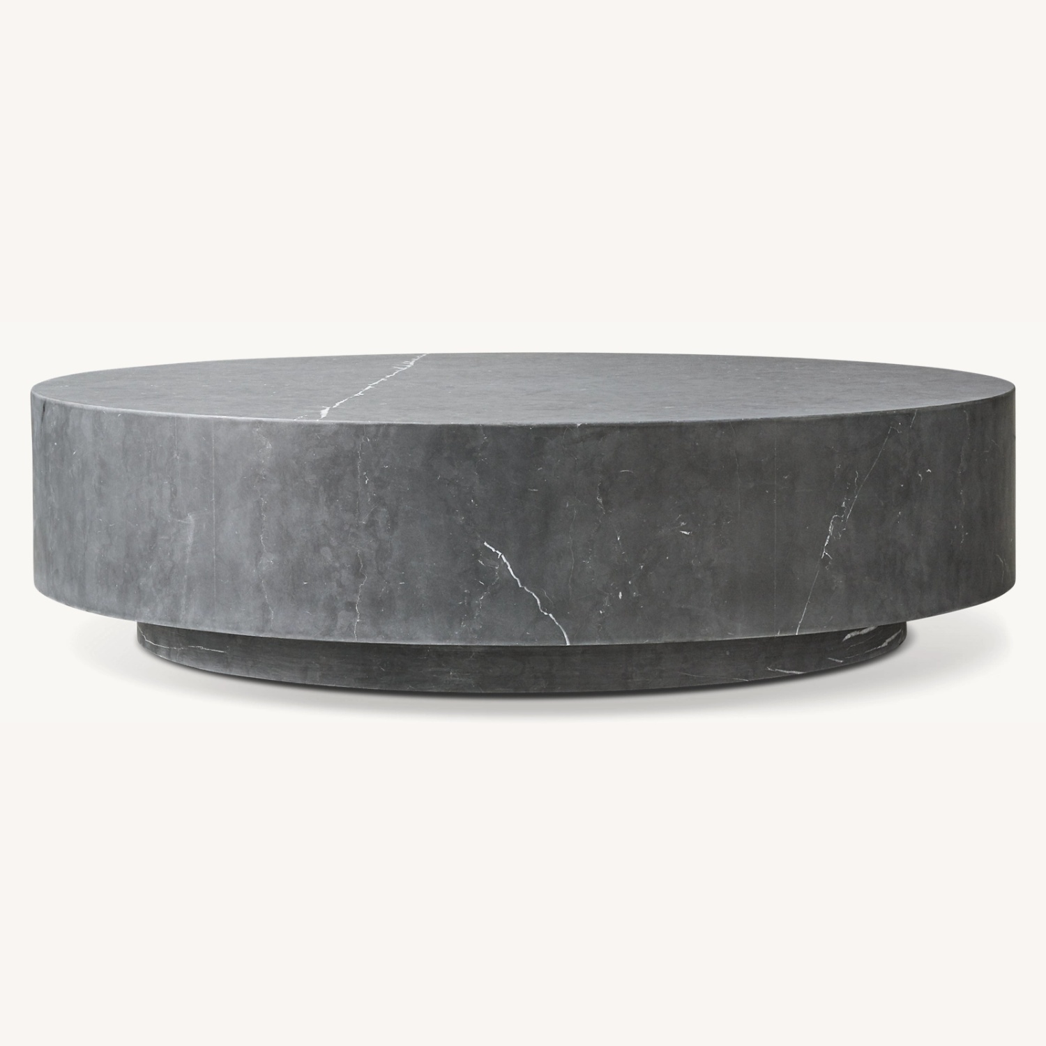 Restoration Hardware Marble Plinth Round Coffee Table - image-0