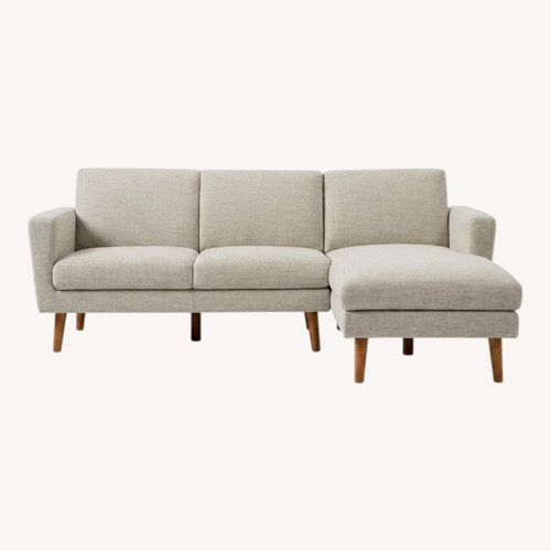 Used West Elm Natural Fabric 2 Piece Sectional for sale on AptDeco