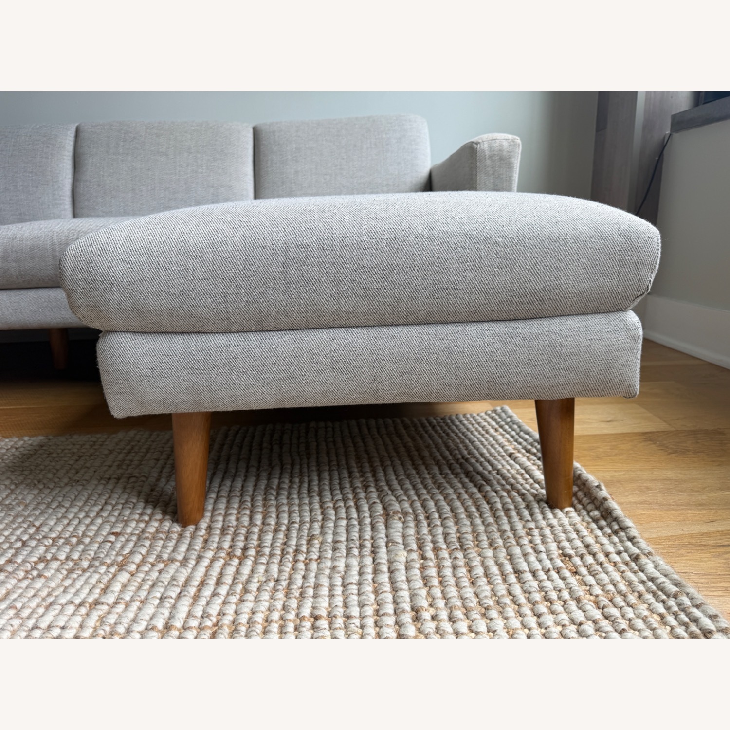 West Elm Natural Fabric 2 Piece Sectional - image-6