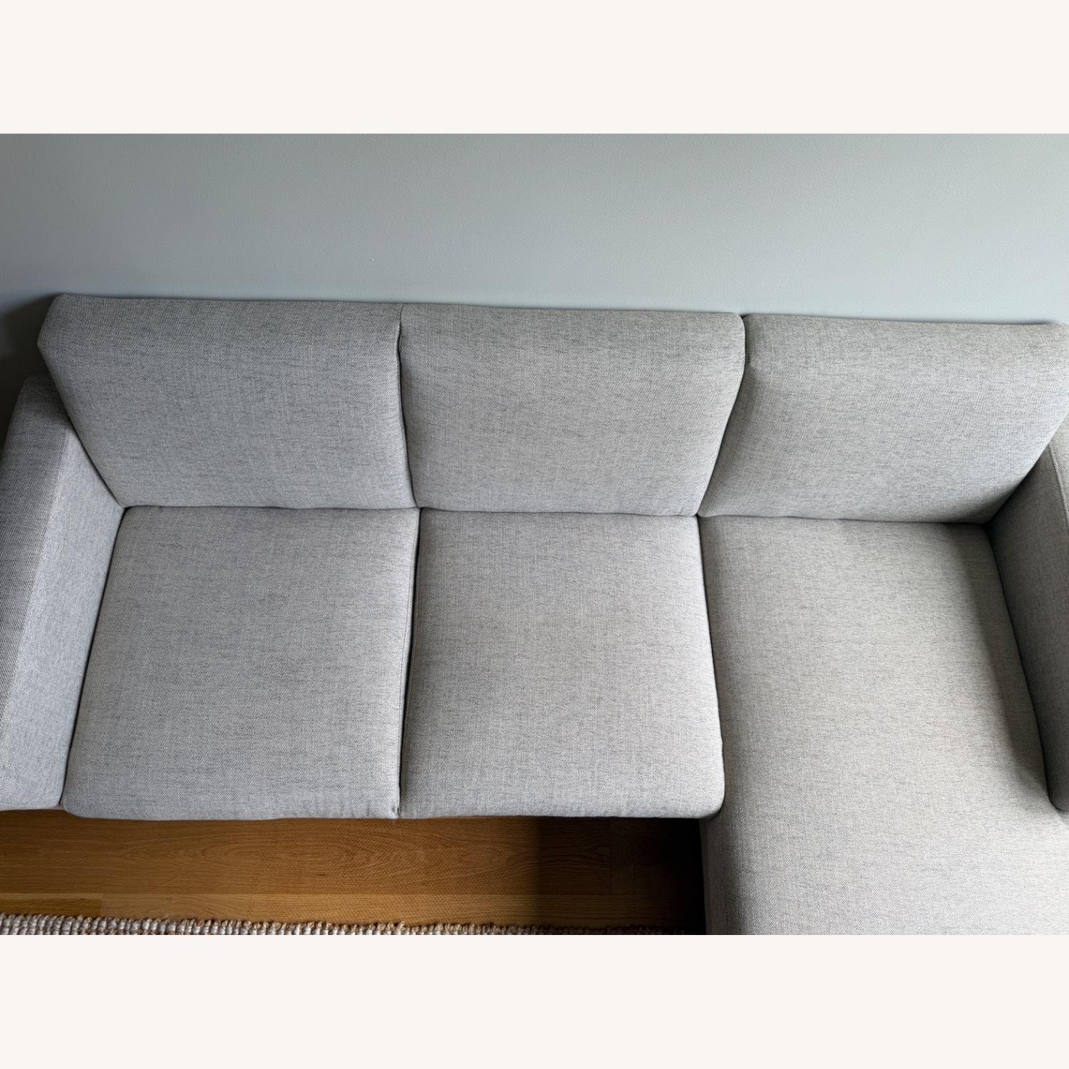 West Elm Natural Fabric 2 Piece Sectional - image-4
