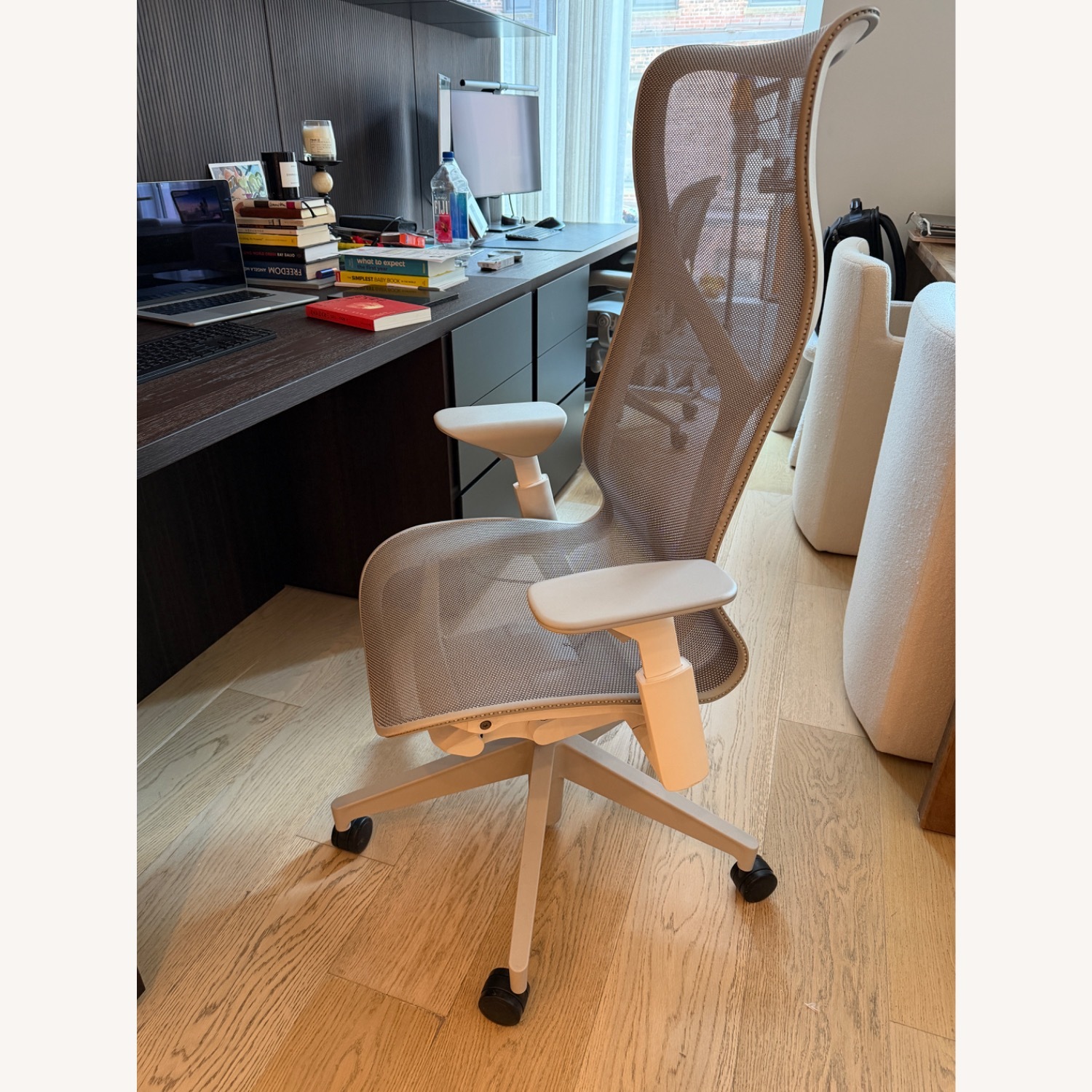 Herman Miller Light Gray Fabric Office Chair - image-2