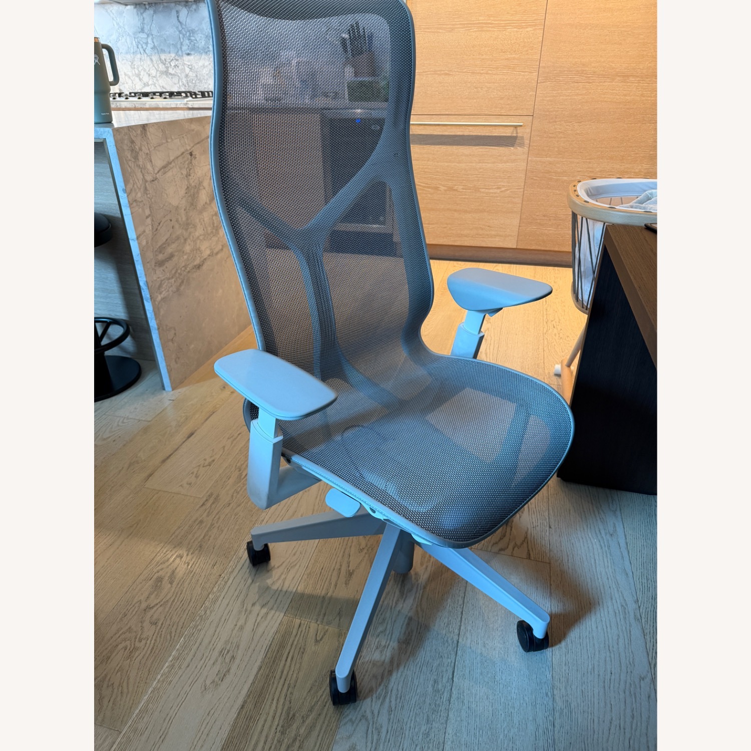 Herman Miller Light Gray Fabric Office Chair - image-1