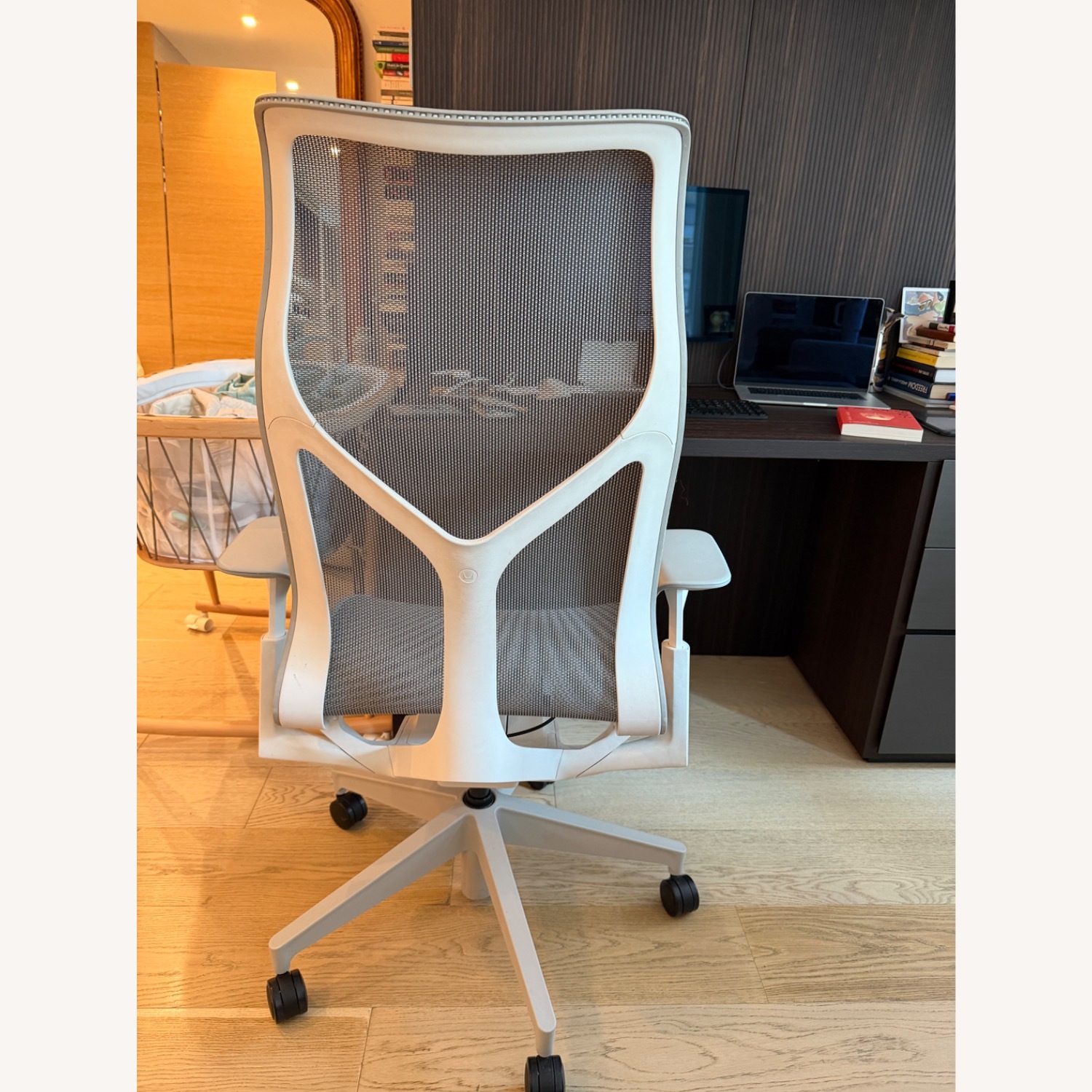 Herman Miller Light Gray Fabric Office Chair - image-3