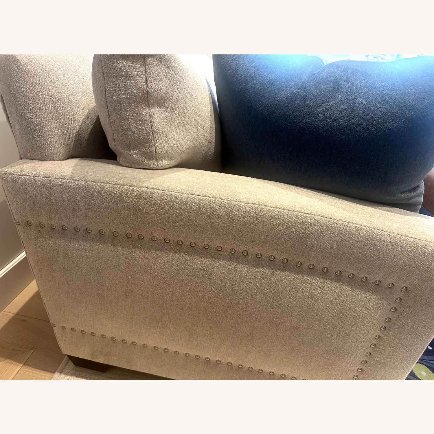 Light Gray Fabric 2 Piece Sectional - image-1