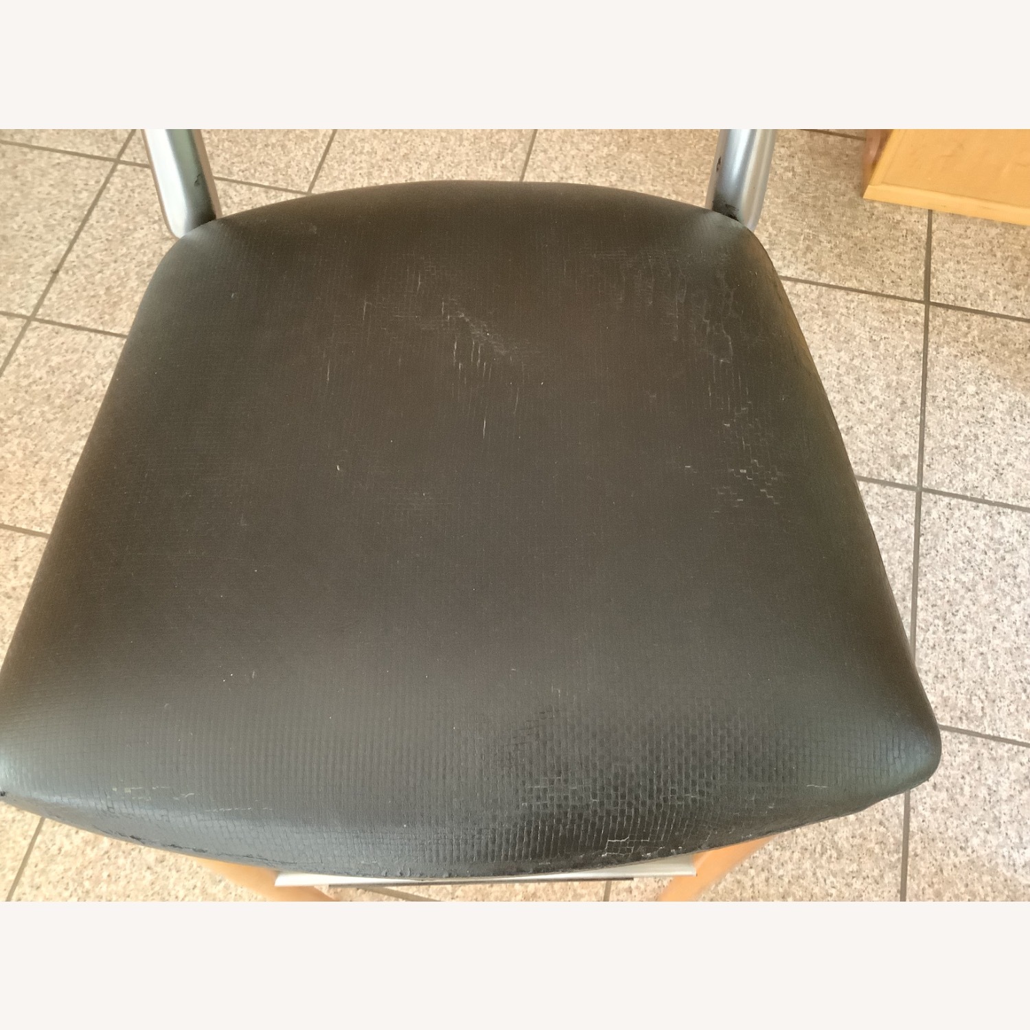Epic Bar Stools: Dark Brown, Aluminum, Wood - image-3