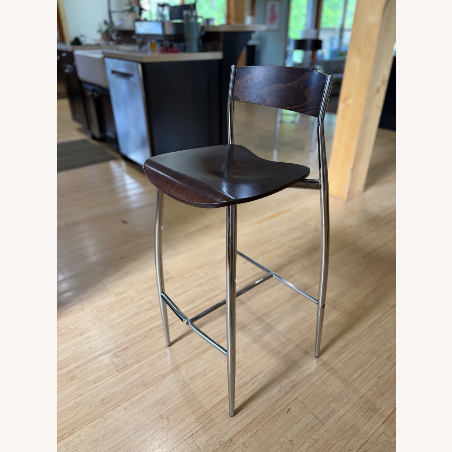BABA Altek Italia Dark Brown Wood Stools - image-1