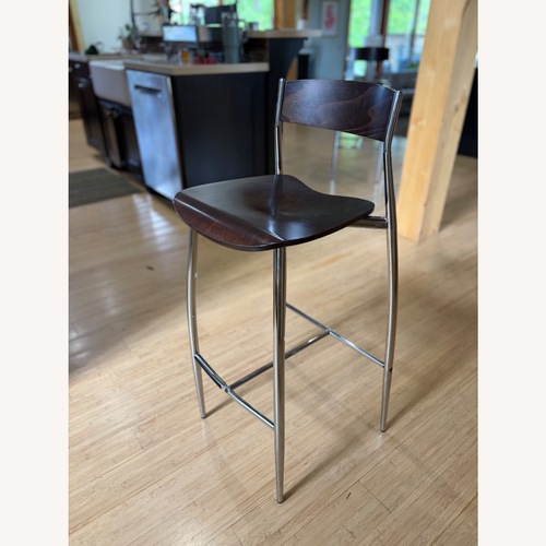 Used BABA Altek Italia Dark Brown Wood Stools for sale on AptDeco
