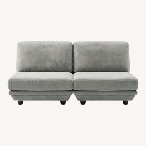 Used Design Within Reach Light Gray 2 Piece Sectional for sale on AptDeco