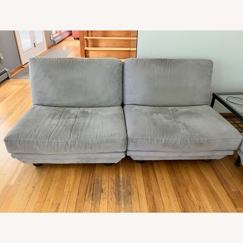 Used Design Within Reach Light Gray 2 Piece Sectional for sale on AptDeco