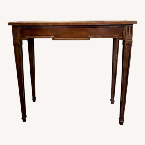 Used Vintage/Antique Finds Dark Brown Wood Console for sale on AptDeco