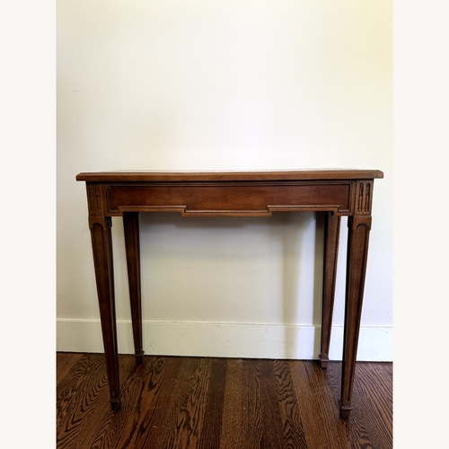 Used Vintage/Antique Finds Dark Brown Wood Console for sale on AptDeco