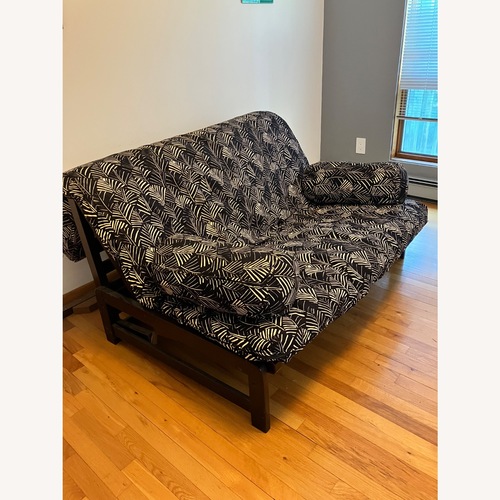 Used Crate & Barrel Black Fabric Futon for sale on AptDeco