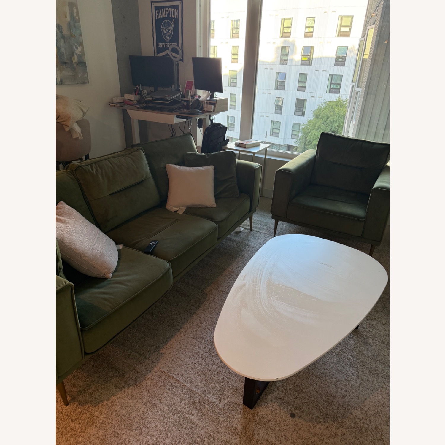Ashley Furniture Green 3+ Seater Sofa - image-2