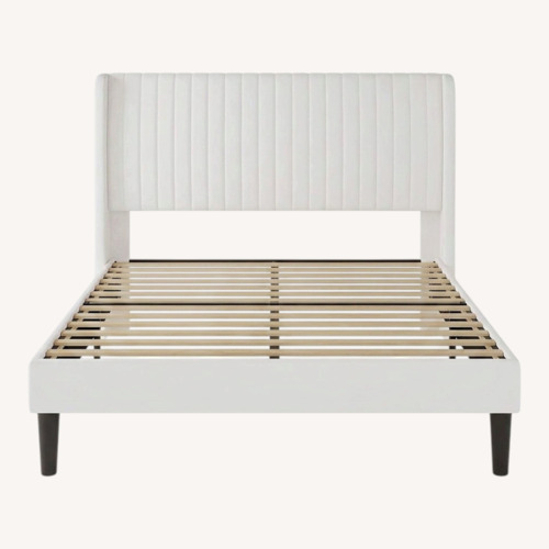 Used Allewie White Queen Bed for sale on AptDeco