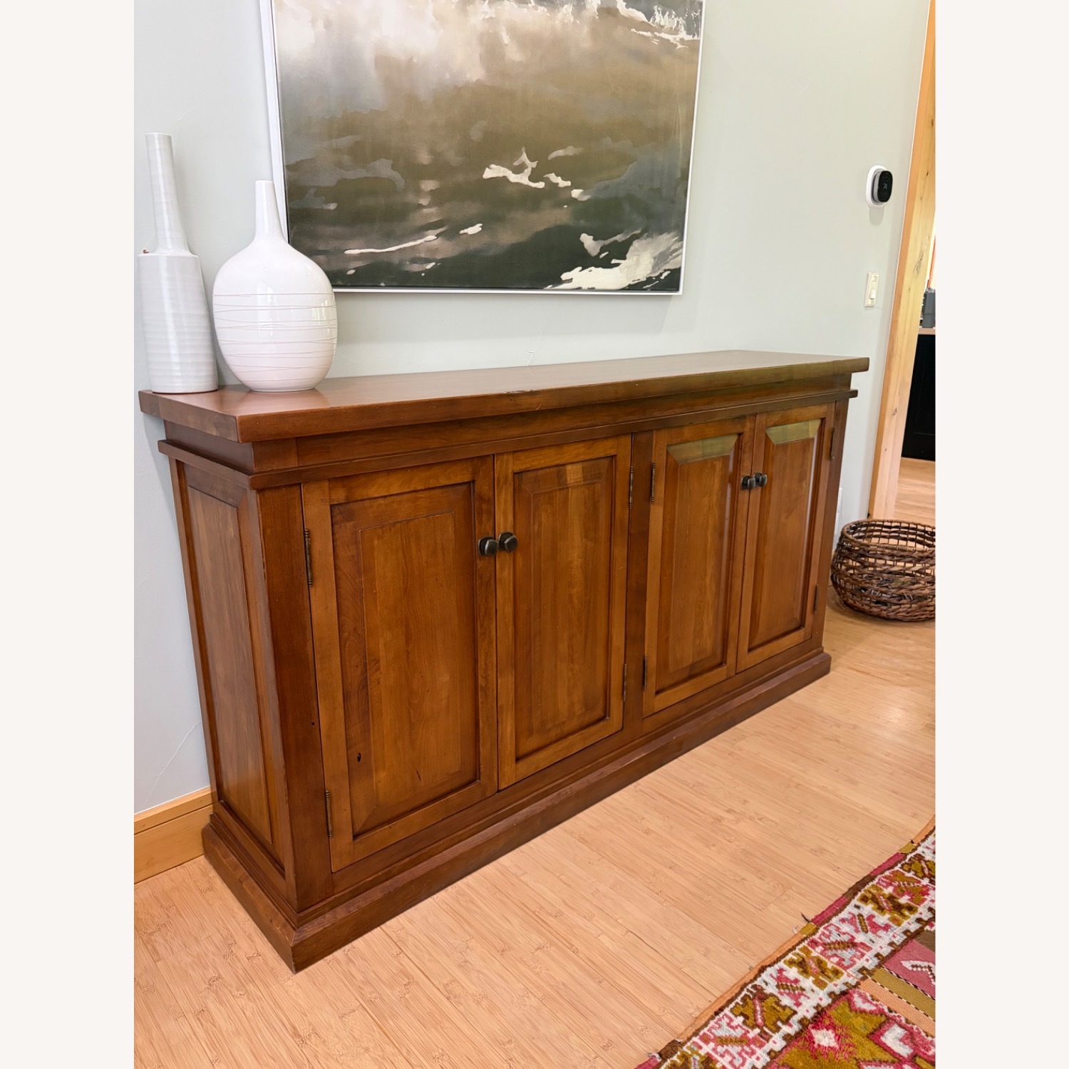 Restoration Hardware Medium Brown Wood Buffet - image-1