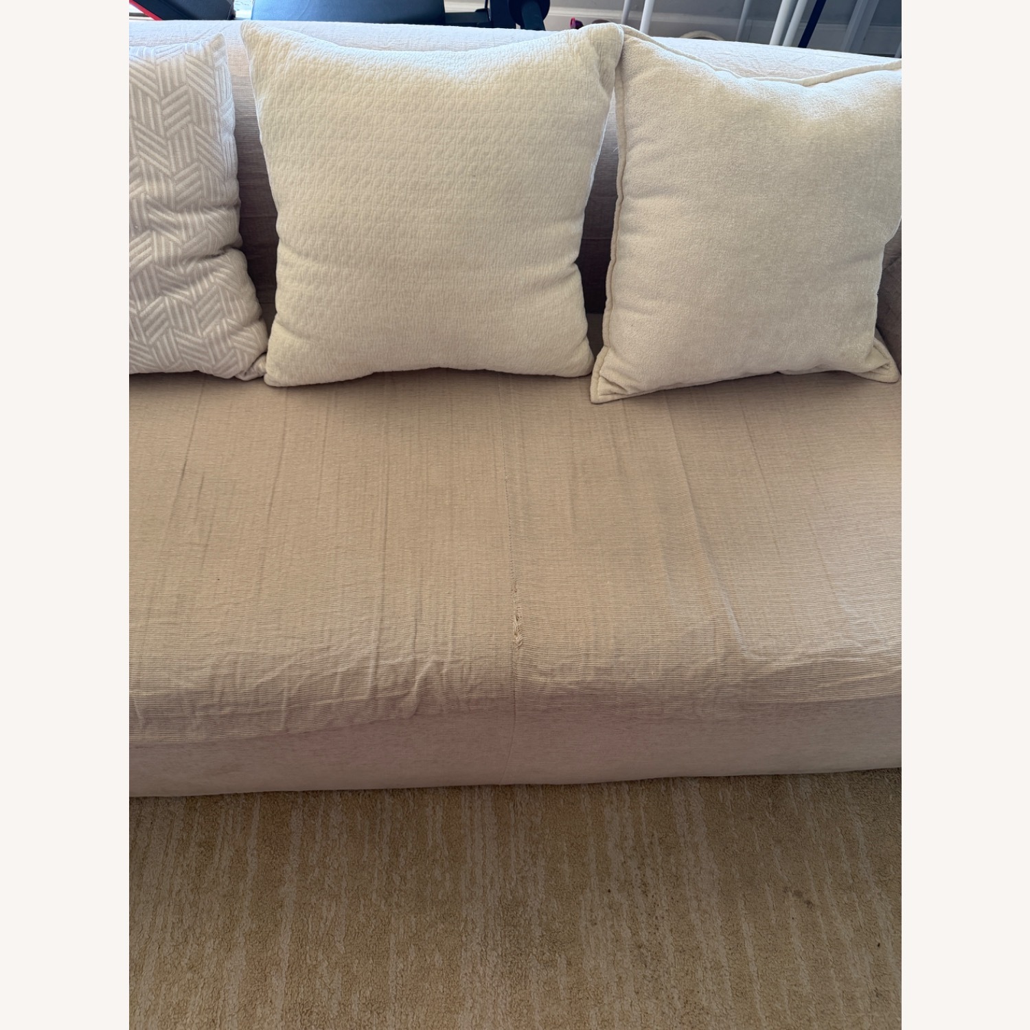White Velvet 2 Piece Sectional - image-9