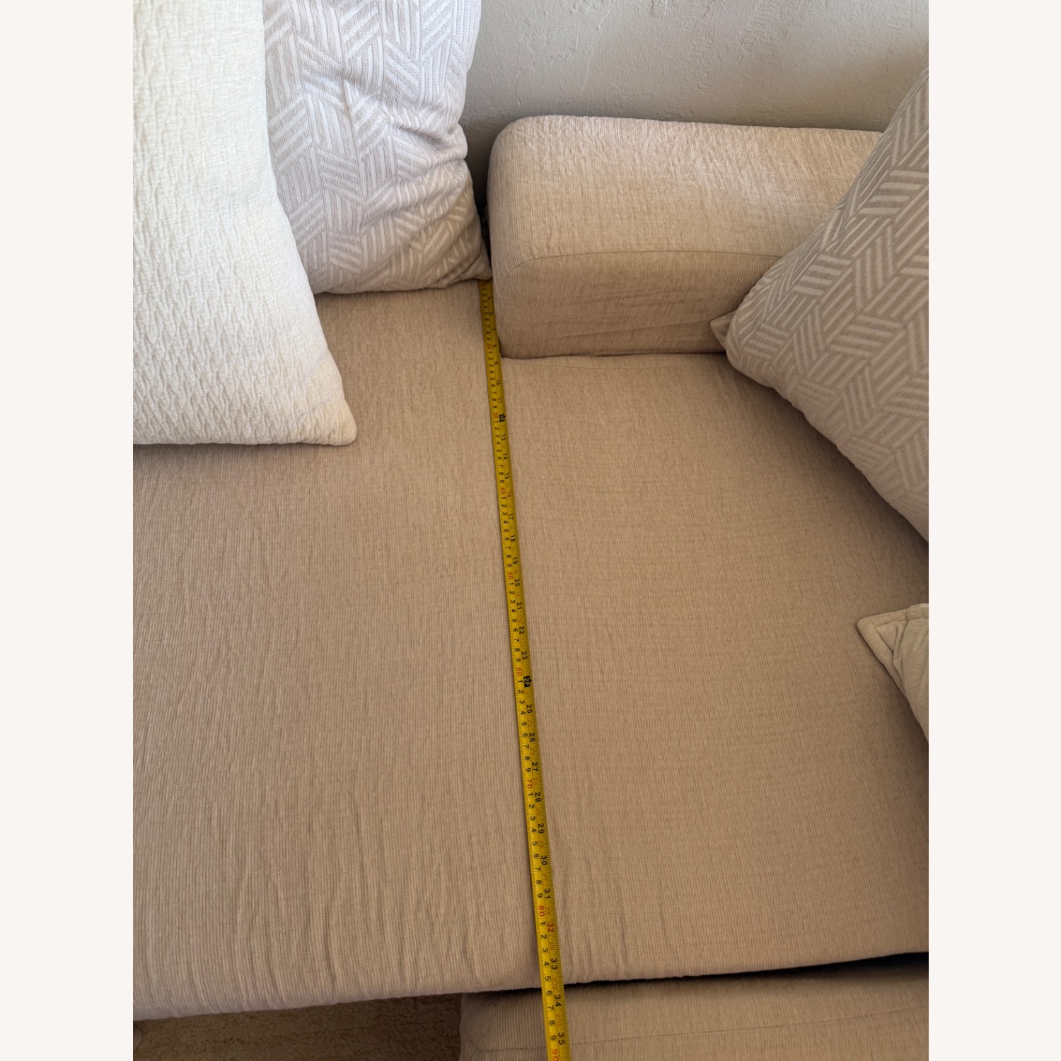 White Velvet 2 Piece Sectional - image-14