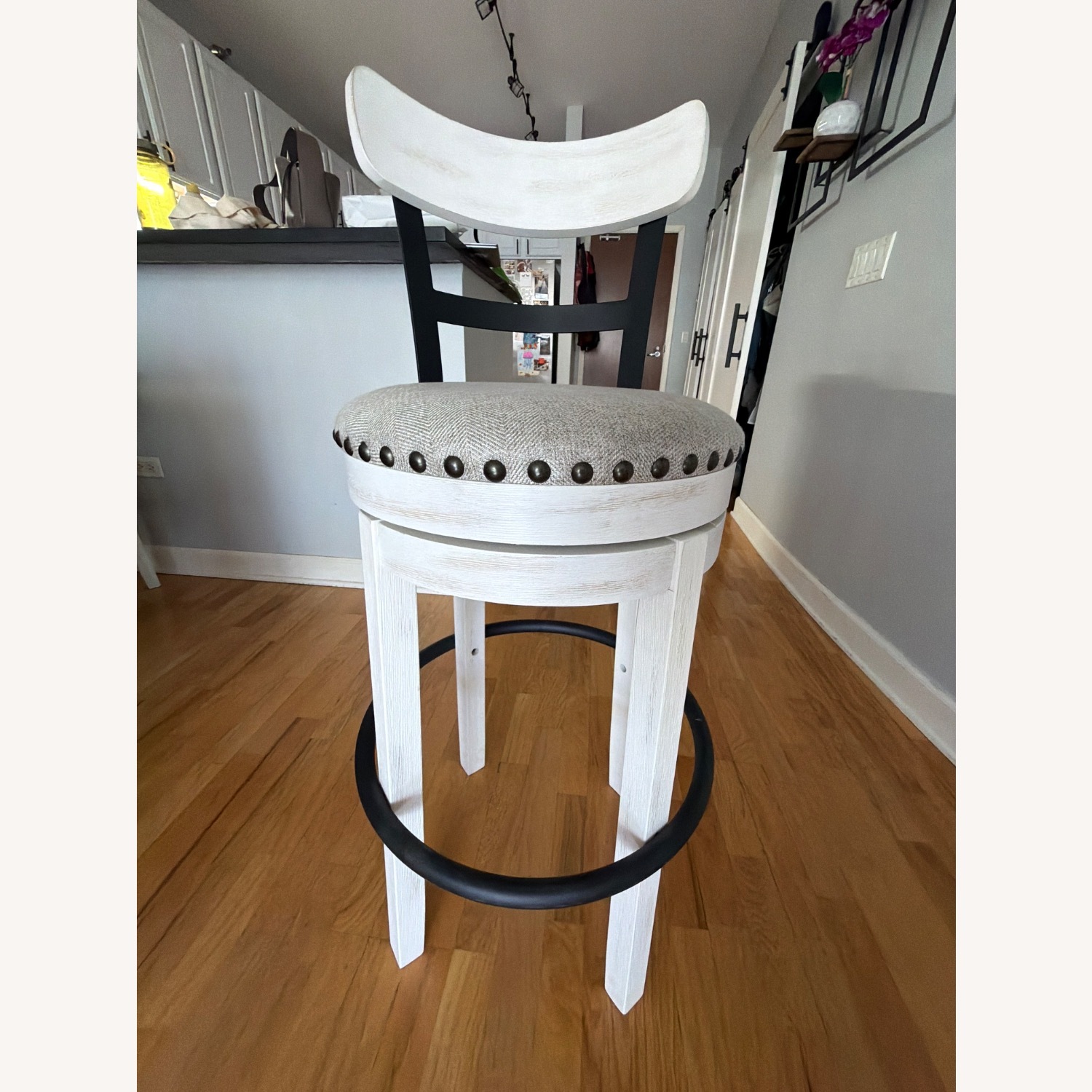 Ashley Furniture Valebeck White Wood Stools - image-3