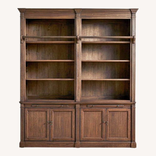 Used Arhaus Library Dark Brown Wood Bookcase for sale on AptDeco