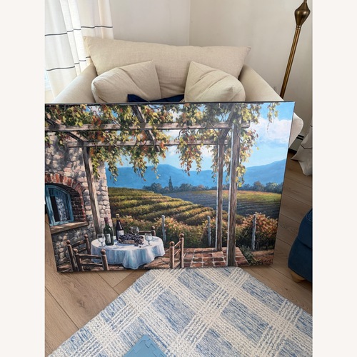 Used Large Canvas Print - “Vineyard Terrace” for sale on AptDeco