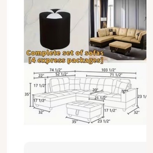Used L- shaped Couch  for sale on AptDeco