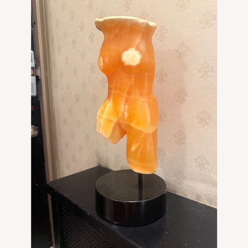 Used Hand-Carved Orange Calcite Torso Sculpture for sale on AptDeco