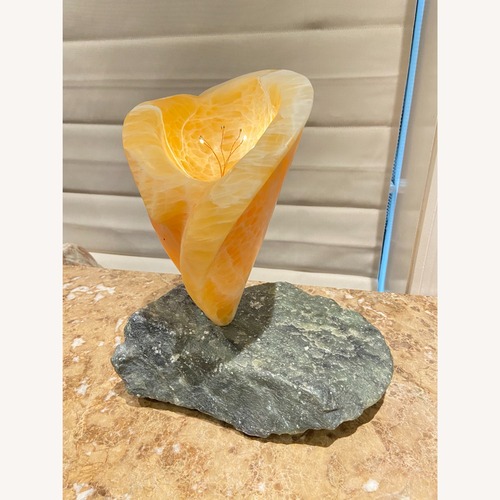 Used Illuminated Orange Calcite Sculpture for sale on AptDeco