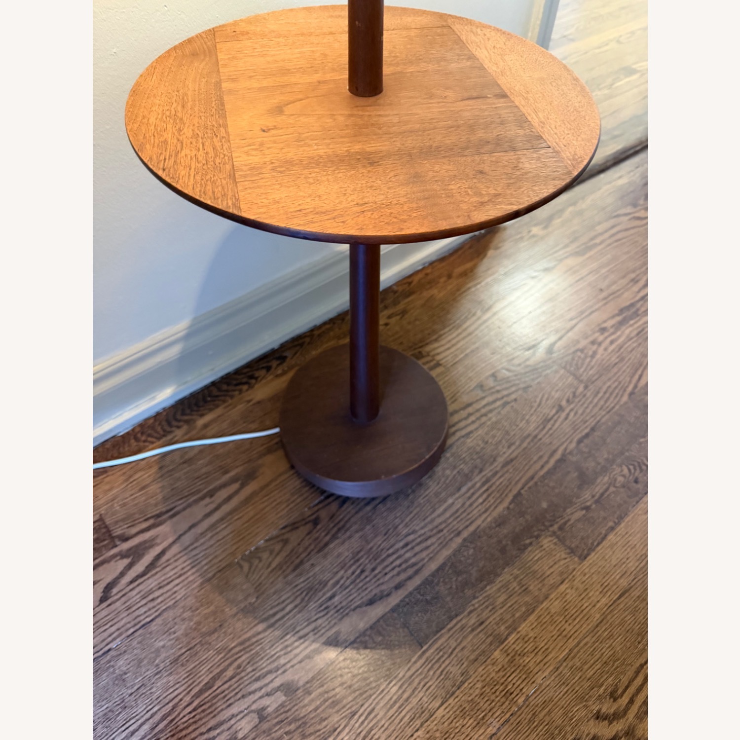 Mid-Century Walnut Floor Lamp / Table  - image-4